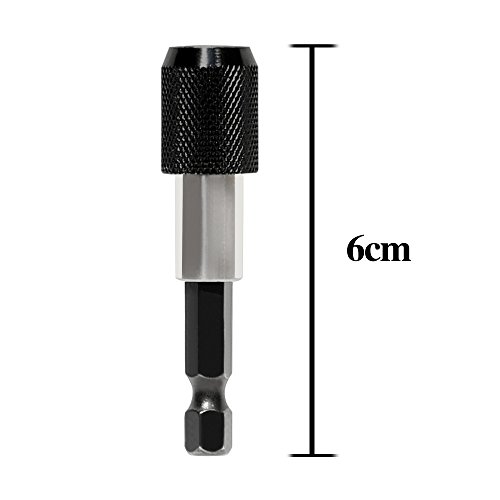 SYCEES 2pcs 1/4″ Sechskantschaft Schnellwechsel-Bithalter Magnetische Bithalter Verlängerungen für Akkuschrauber - 2