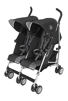 MACLAREN - Twin Triumph Noir/Charcoal - Poussette Double
