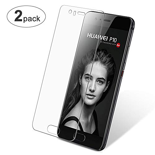 Vontox Huawei P10 [2 Pezzi], Pellicola Protettiva Vetro TEMPERATO per Huawei P10, 0,25 mm 9H durezza, Touch 3D Compatibile, Pellicola Protettiva Trasparente Display per Huawei P10