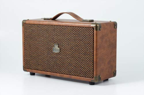 GPO Retro Westwood Altavoz 25 W Marrón - Altavoces (Inalámbrico y alámbrico, Bluetooth/RCA/3.5mm, 25 W, Marrón)