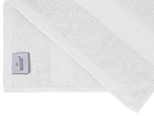 Frottiertücher in unifarbenem Design – ideal als Basic fürs heimische Bad – komplette Serie in flauschiger Frotteequalität erhältlich in 4 verschiedenen Größen und in 9 modernen Farben, 1 Pack (2 Stück) – Duschtücher [70 x 140 cm], weiß - 3