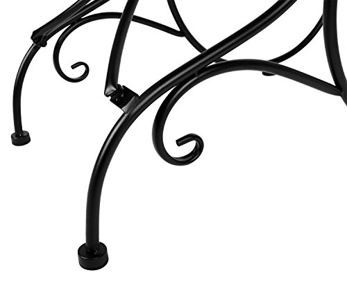 HLC 3 Töpf Metall Blumenständer Blumentreppe Pflanzer, S-förmig Schwarz - 7