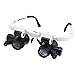 Price comparison product image Headband Magnifying Glass, LED Lamp Medical Binocular Glasses Magnifying Glass Repair Detection Old Man Reading Mirror White Lupe