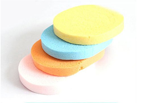 4pcs New Cosmetic Compact Puff Sponges Makeup Foundation Applicators Wash Cleansing