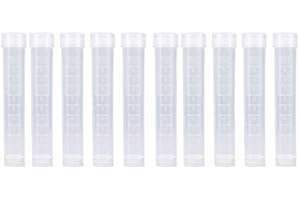 HILITAND 10pcs 10ml plastica congelata provette fiala guarnizione a vite bianco Pack Container