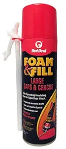 Red Devil 0908 Foam & Fill Large Gaps & Cracks Expanding Polyurethane Sealant, 8 oz, Off-White, Pack of 1