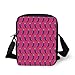 Produktbild Eggplant,Symmetrically Lined Eggplants on a Magenta Background Healty Vegan Vegeterian,Purple Magenta Print Kids Crossbody Messenger Bag Purse
