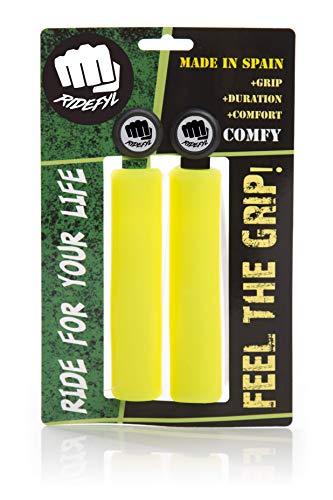 RIFYL (Comfy) Juego de puños para Bicicleta o Mountain Bike, Color Amarillo, diámetro 32mm
