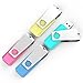 Produktbild KEXIN USB Stick, 4 Bunt USB-Stick 2GB Stück Speicherstick 2.0 Mini Flash-Laufwerk Memory Sticks (Blau, Grün, Gelb, Rosa) (2GB*4PCS)
