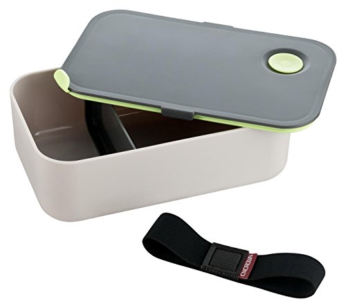 Lunchbox – Praktische Brotdose – Bento Box – Jausenbox – Lunch Box mit Trennwand – Perfekt für Büro – Schule – Kinder Garten – Grau - 2