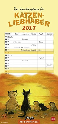 Jacob Familienplaner für Katzenliebhaber - Kalender 2017