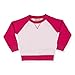 Larkwood Contrast raglan sweatshirt Pale Pink/ Fuchsia 2436