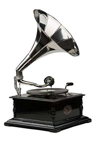 Nostalgie Grammophon Gramophone Schellackplatten Trichter Grammofon antik Stil