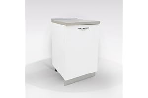My Brand Germanvox Armadietto Base Cucina a terra 60 cm 1 anta destra bianco lucido