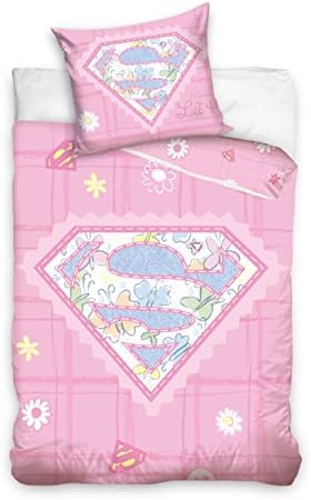Super Baby Bed Linen Cotton Pink 100 x 135 + 40 x 60 cm