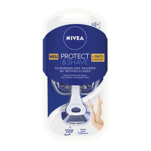 Nivea Body Protect & Shave Schwinggelenk-Rasierer mit Wechselklingen, 1er Pack (1 x 1 Stück)