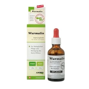Suplemento Alimenticio Anibio Wurmalin para Perros y Gatos, 1x Paquete (1 x 50 ml)