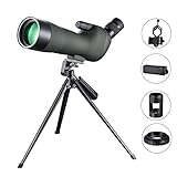 Comparta cada momento fabuloso: Este telescopio terrestre de aves viene con un clip para conectar el teléfono móvil y un conector de cámara SLR, el trípode brinda comodidad para que puedas fotografiar o ver el paisaje y compartirlo con su familia.