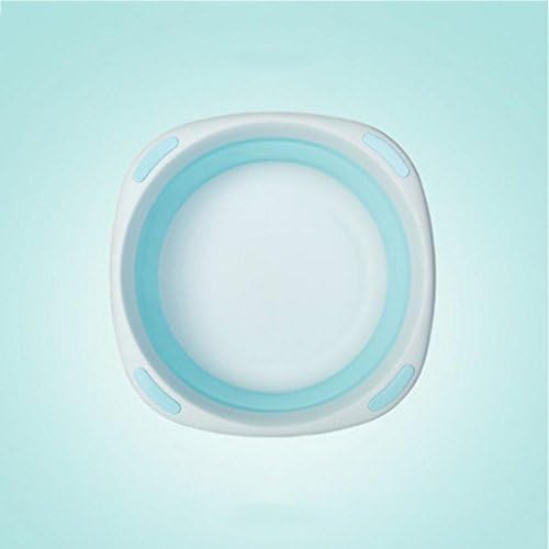 Liuyu · outdoor home Wash Basin Child Footbath Plastic Collapsible Diameter 33cm Deep 10cm ( Color : Blue )