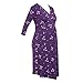 Heavenly Bump Women's Maternity Oriental Print Wrap Dress - Purple 14
