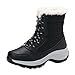Produktbild LvRao Damen Winterstiefel Warm Anti-Rutsch Schneestiefel Bequem Plüsch Futter High-top Schnürschuhe (Schwarz, EU 39 / CN 40)