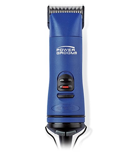 Andis Power Groom+ 5-Speed Detachable Blade Clipper, Professional Animal Grooming, Blue, AGRV (63360)