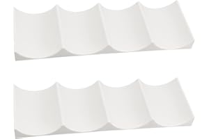 SGERUFZ Lot de 2 Porte-Bouteilles Réfrigérateur, Organisateur Antidérapant Empilable pour Bouteilles, Rangement de Bouteilles pour Cuisine et Placard (Blanc)