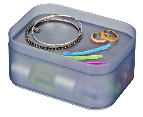 WENKO 20995100 Organizer Ice Cube S Grau – stapelbar, Kunststoff – Polypropylen, 15.5 x 7 x 11.5 cm, Grau - 4