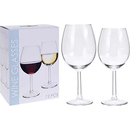 AiO-S - Juego de 12 Copas de Vino Tinto y 6 Copas de Vino Blanco (580 ml / 430 ml)