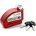 Produktbild FCGV Universal Motorrad Roller Fahrrad Alarm Disc Lock Diebstahlsicherung mit 3 Schlüsseln -Rot
