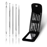 BESTOPE Blackhead Remover Pimple Acne Extractor Tool Best Comedone Removal Kit - Treatment for Blemish, Whitehead Popping, Zit Removing - 100% Hygienic for Risk Free Nose Face Skin (Type-2)
