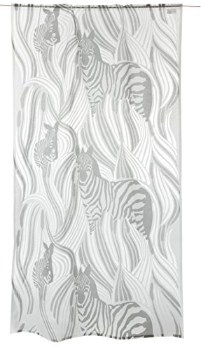 Vallila CT000322-3 Piilossa Classic Voile Vorhang, Zebras, weiß / grau