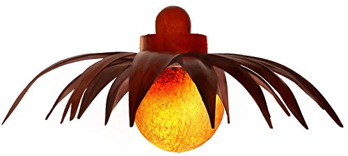 Preisvergleich Produktbild Deko-Leuchte LOTUS, Deckenlampe gehärteten Cocosblättern