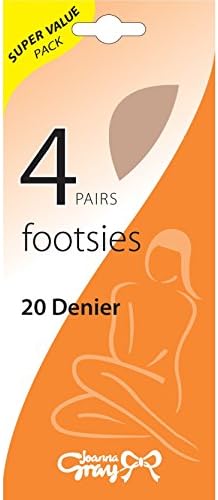 Womens/Ladies Footsies (4 Pairs) (One Size (UK Shoe 3-8)) (Natural)