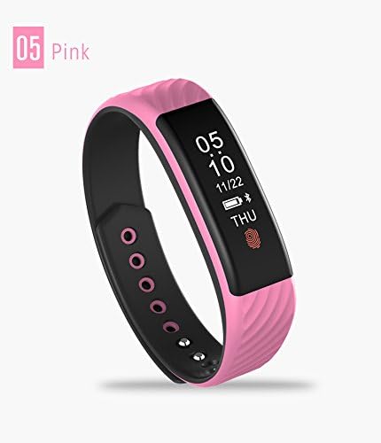 Fitness Tracker Heart Rate Pedometer Calorie Step Counter All Sports Water Resistant Fat burn Calories Display Steps Run Swim Waterproof iOS Android (Pink)
