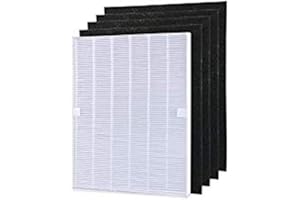 YanBan 4 pièces purificateur d'air pré-filtre à charbon et 1 pièce filtre principal HEPA Compatible avec Winix 115115 5300 5500