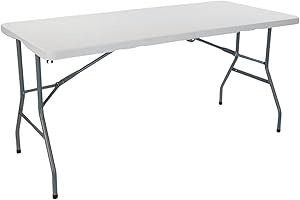 7H DAYRON Mesa Catering y Camping Plegable Portátil Rectangular 122cm, 150cm, 180cm, 240cm | Dayron | Multiusos: Camping, Eventos en Espacios Exteriores o Interiores | Resina y Patas Acero