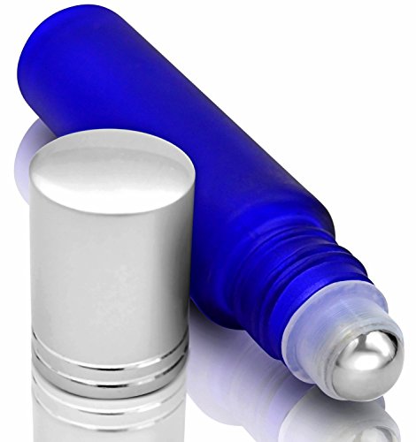 Glass Roller Flaschen für Öle Aromatherapie XPASSION 10ml (1/3 Unze) Aromatherapie Rolle auf Flaschen mit Perfect Edelstahl Roller Ball 6 Stück - 2