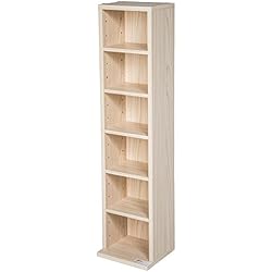 tectake Étagère Rangement CD/DVD Meuble de Rangement pour 102 CDs - H/l/P : env. 90/21/20 cm - diverses Couleurs au Choix - (Hêtre | no. 401699)