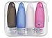 Large Leak Proof Travel Bottles. Set Of Four 3.3oz (98ml) Airport Approved Refillable Squeezable Silicone Bottles With Clear EVA Toiletry Case Mixed