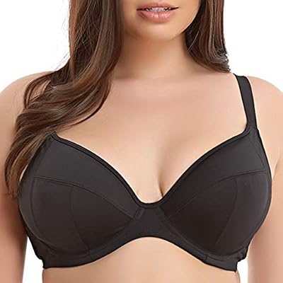 Elomi Swim - Haut de maillot plongeant Essentials Noir grande taille