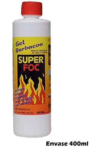 Super Foc Grilanzünder-Gel, für Holz und Kohle geeignet, 400 ml