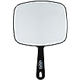 ForPro Premium Hand Mirror, Multi-Purpose Handheld Mirror with Distortion-Free Reflection, Medium, Black, 6.3ââ‚¬Â W x 9.6ââ‚¬Â L