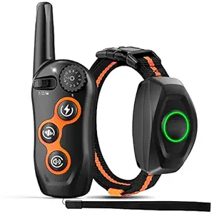 MAISOIE Dog Training Collar, 100% Waterproof Dog Shock Collar with Remote Range 1300ft, 3 Training Modes, Beep, Shock, Vibration, Rechargeable Electric Shock Collar for Small Medium Large Dogs