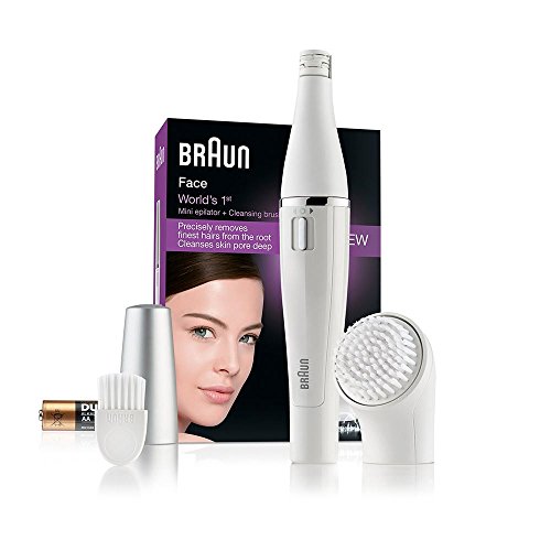 Braun 820 Face Facial Epilator and Facial Cleansing Brush with 1 Extra Refill