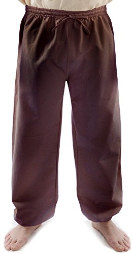 HEMAD Herren Hose Mittelalter Bund-Hose schwarz, beige und braun S-XXXL feste Baumwolle