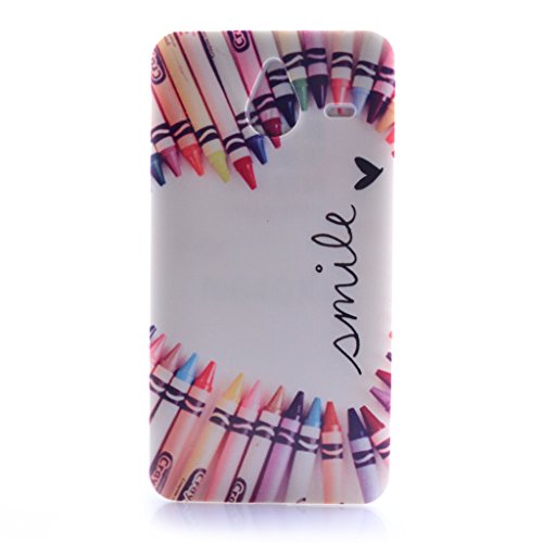 PowerQ M-M Colorful Pattern TPU Case for Nokia Lumia N640 XL with Beautiful Pretty Pattern Print Printing Drawing Soft TPU Skin Case Cover - crayon smile