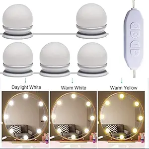 Zhuotop 10 LED Vanity Mirror Lights Kit For Makeup Hollywood Mirror with 3 Color Lighting Modes Beauty