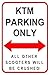 Produktbild KTM Scooter Parking Only, Aluminium, 20 X 30 cm