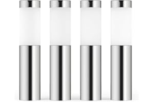 SOLAR CENTRE SolarCentre® Mini London DualWhite USB Solar Powered Outdoor Garden Post Lights (Set of 4) - Silver